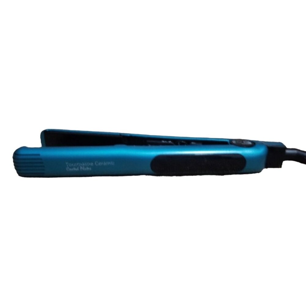 Watts Tourmaline Ceramic Flat Iron 1" Model HW-2403C Blue Adjustable Settings
